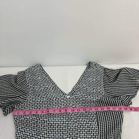 Brora Ink Graphic Print  patchwork Dress Size UK 12 US 8 Asymmetric V Neck - Picture 9 of 15